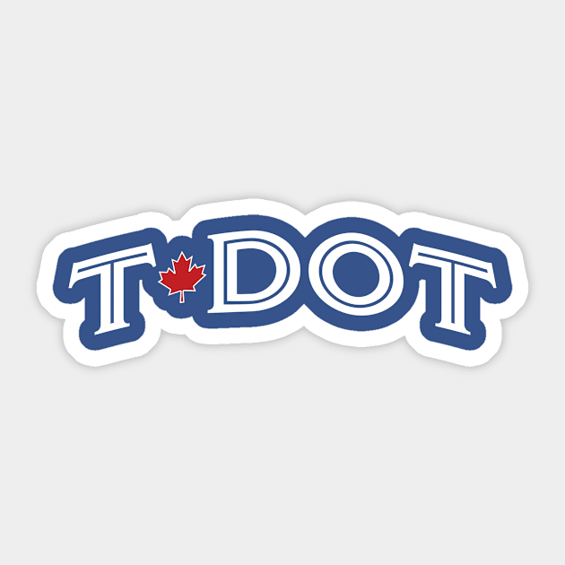 Toronto 'T-Dot' Baseball Script Fan T-Shirt: Swing for the Fences with Your T-Dot Pride! Sticker by CC0hort